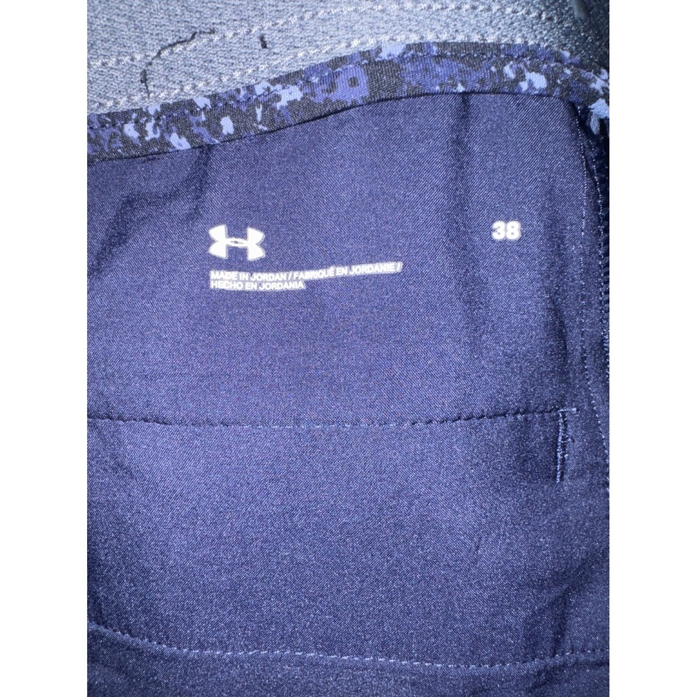 Under Armour Mens Golf Shorts Navy Blue Floral Camo Size 38 1377303 - Picture 3 of 5